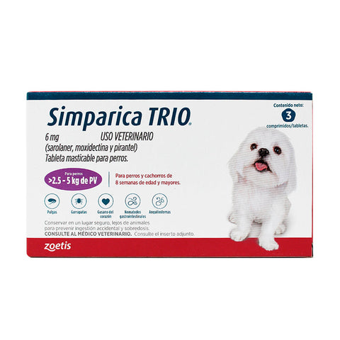 Simparica TRIO 3 Tabletas - Alimentos Balancedos Mi Ranchito