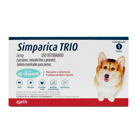 Simparica TRIO 1 Tabletas - Alimentos Balancedos Mi Ranchito