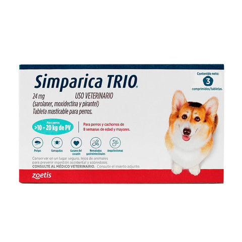 Simparica TRIO 3 Tabletas - Alimentos Balancedos Mi Ranchito