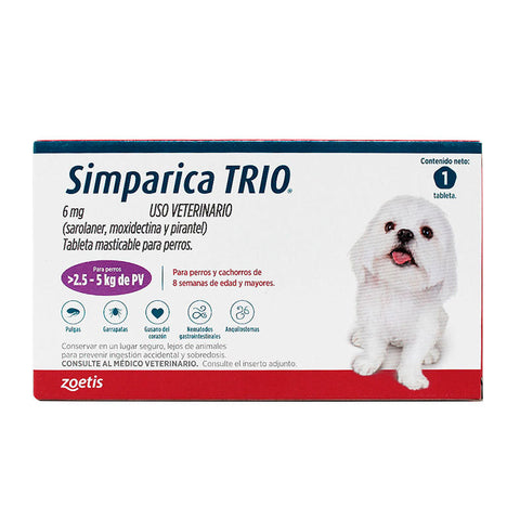 Simparica TRIO 1 Tabletas - Alimentos Balancedos Mi Ranchito
